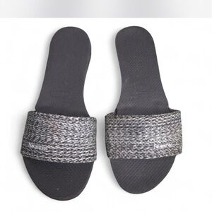 Havaianas Black and Gray Slide Sandals